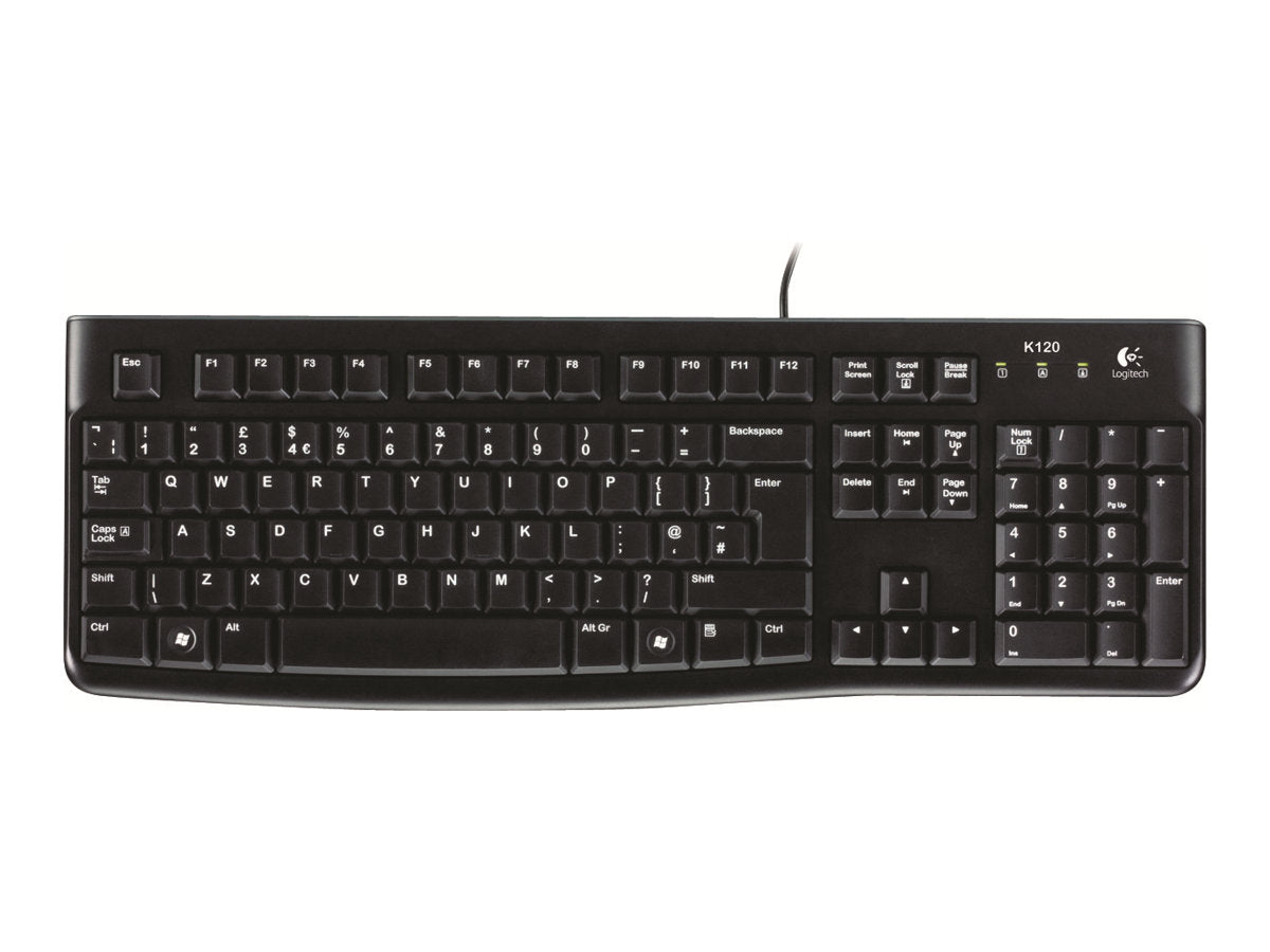 LOGITECH K120 Corded Keyboard black USB CZE-SKY QWERTZ