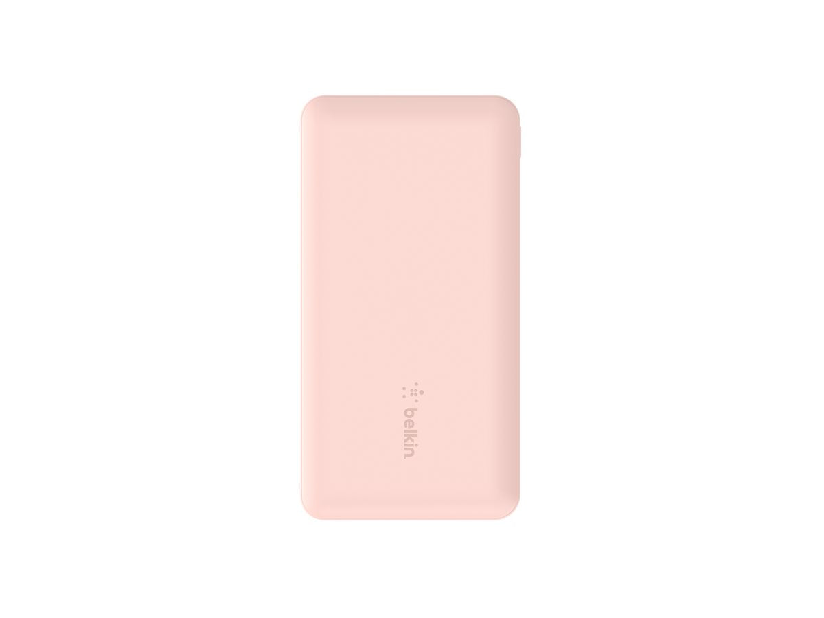 BELKIN Batterie externe 3 ports 10K avec câble USB-A vers USB-C rose