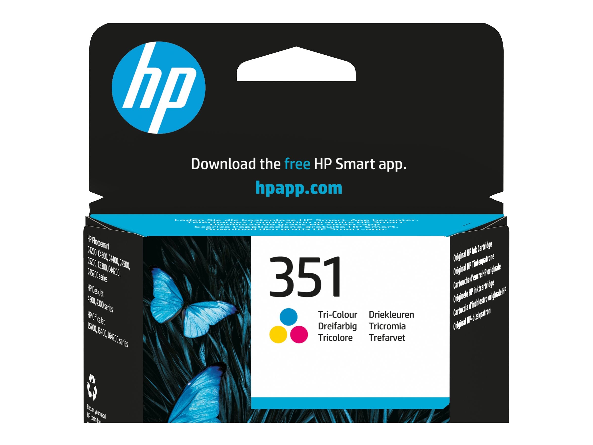 HP 351 original Ink cartridge CB337EE UUS tri-colour low capacity 3.5ml 170 pages 1-pack