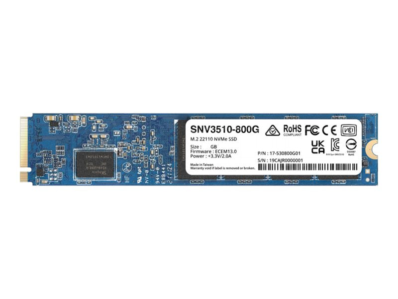 SYNOLOGY SNV3510 800Go M.2 NVMe SSD PCIe 3.0 x4 3100Mo/s read 1000Mo/s write
