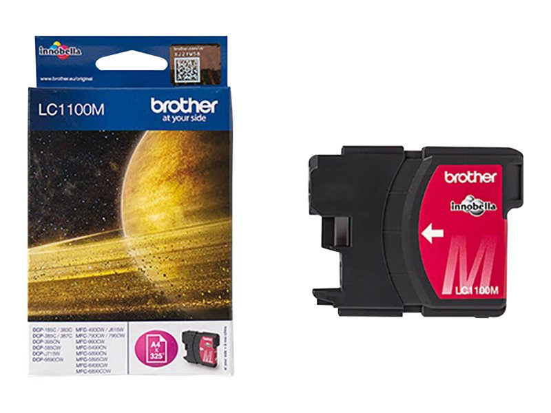 BROTHER LC-1100 cartouche d encre magenta capacité standard 7.5ml 325 pages pack de 1