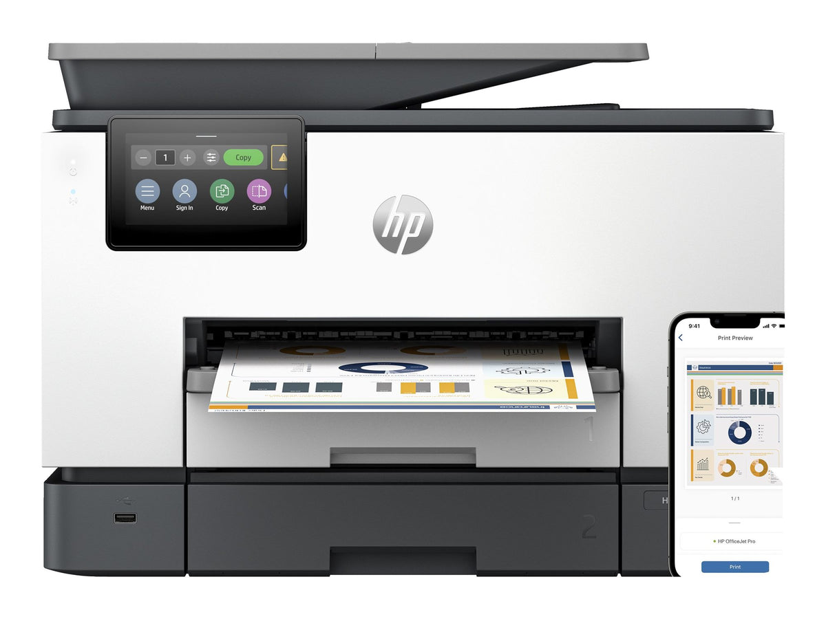 HP Officejet Pro 9130b All-in-One MFP colour ink-jet A4 23ppmcopy 25ppmprint 250 sheets USB2.0 LAN Wi-Fi imprimante multifonction