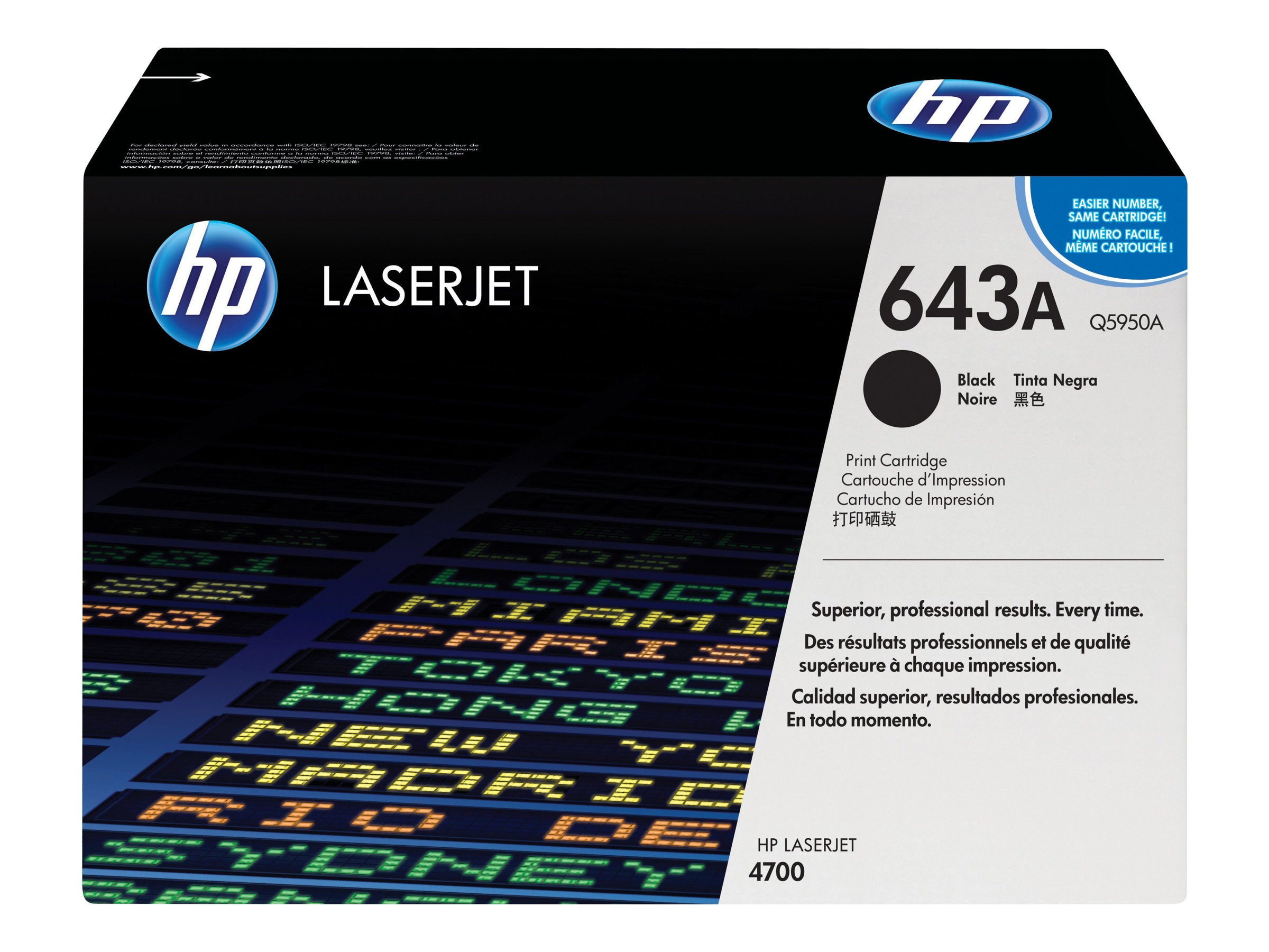 HP 643A original Colour LaserJet Toner cartridge Q5050A black standard capacity 11.000 pages 1-pack