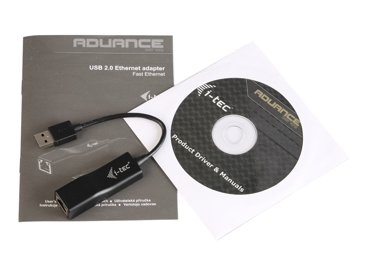 I-TEC USB 2.0 Advance 10/100 Fast Ethernet LAN Network Adapter USB 2.0 to RJ45 LED for Tablets Ultrabooks Notebooks