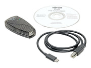 EATON TRIPPLITE USB-C to Serial Adapter DB9 Keyspan High-Speed M/M Detachable Cable TAA Serial adapter USB RS-232 x 1 BK TAA