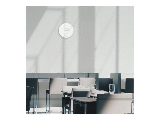 TP-LINK AX5400 Ceiling Mount Dual-Band Wi-Fi 6 Access Point 1x2.5Gbps RJ45 Port 574Mbps at 2.4GHz + 4804Mbps at 5GHz 802.3at POE