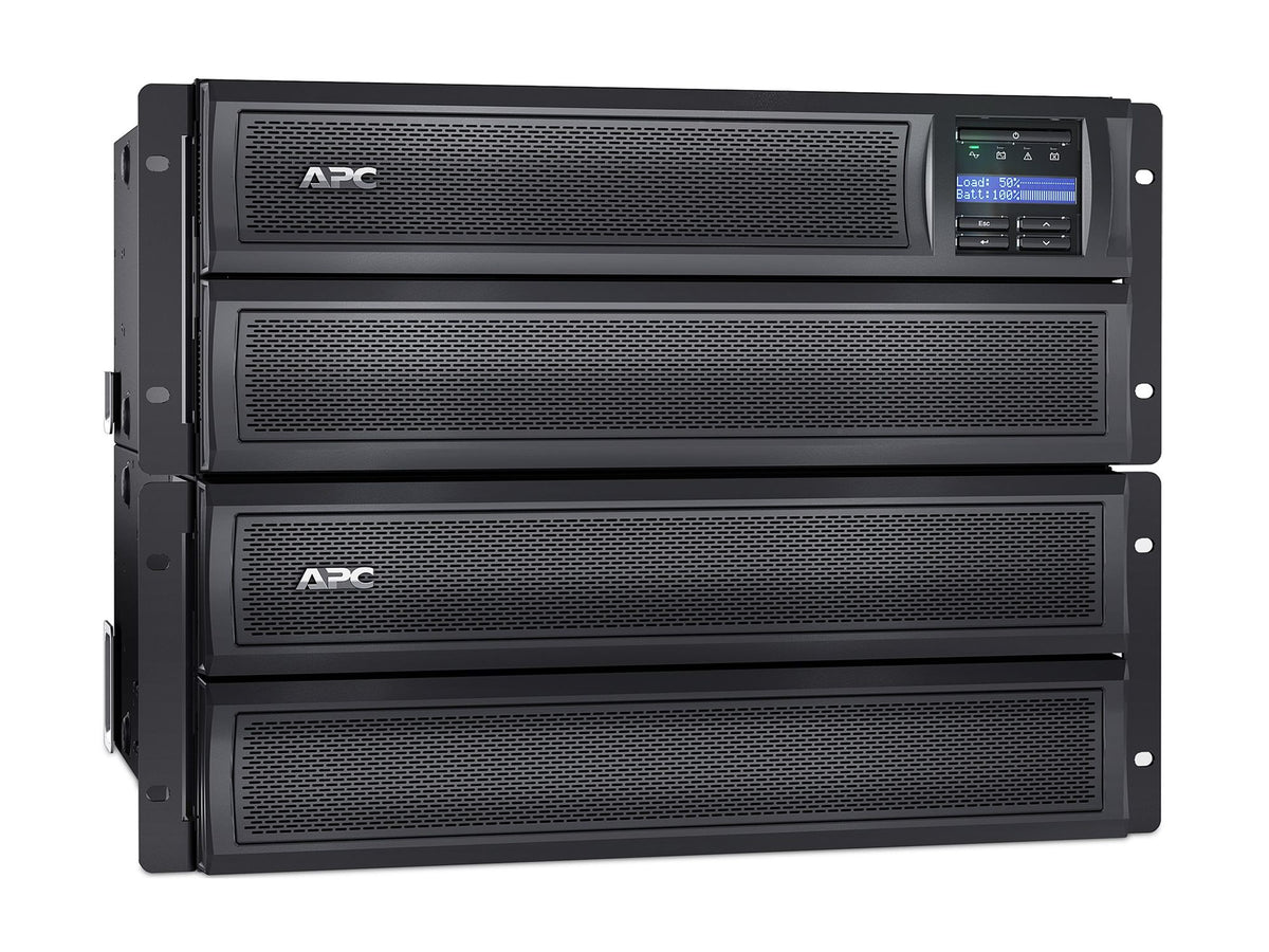APC Smart-UPS X 3000 Rack/Tower LCD UPS Rack AC 208/230V 2700Watt 3000VA 1-phase RS-232 USB output connectors 12 4U Black