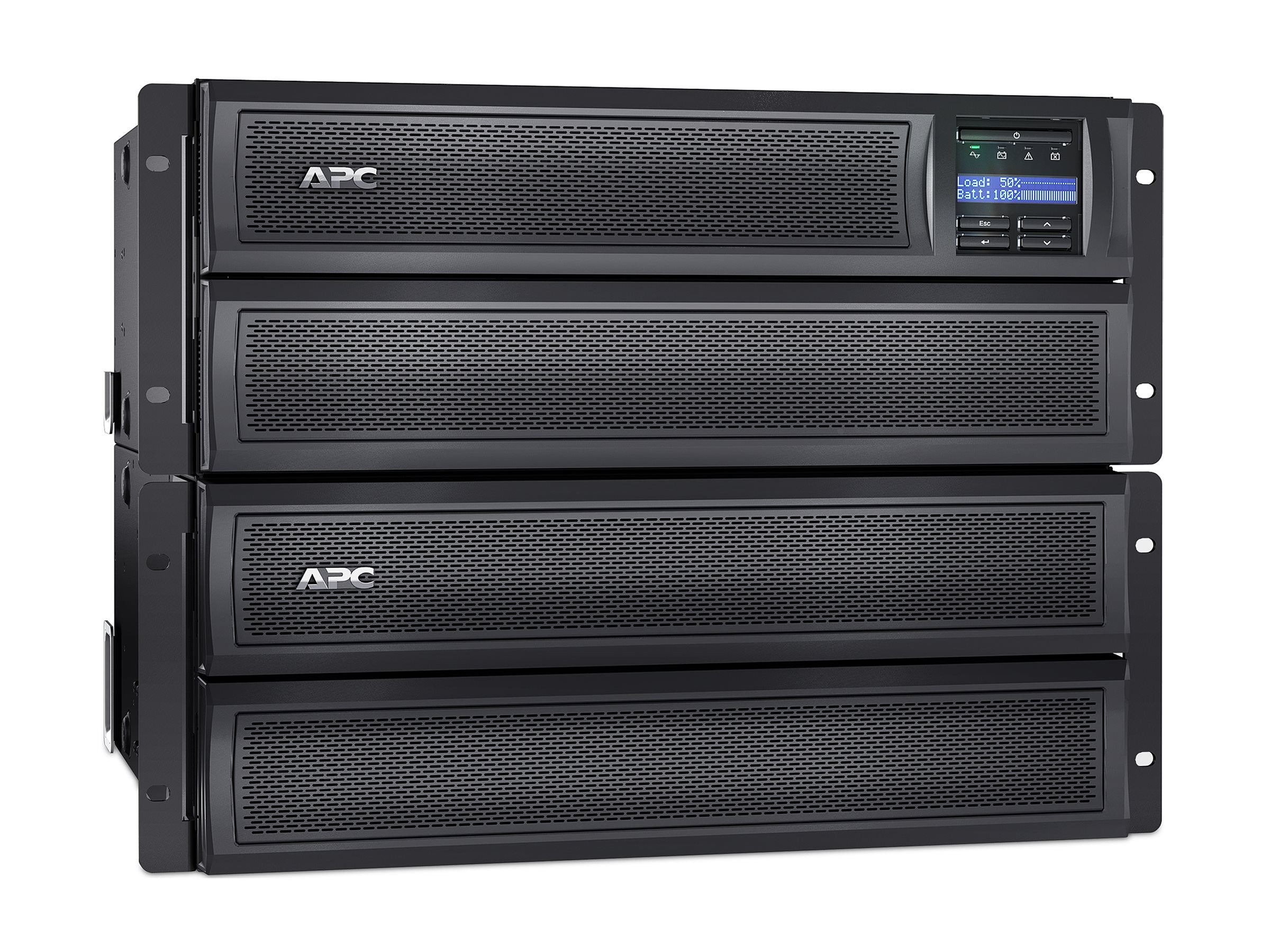 APC Smart-UPS X 3000 Rack/Tower LCD UPS Rack AC 208/230V 2700Watt 3000VA 1-phase RS-232 USB output connectors 12 4U Black