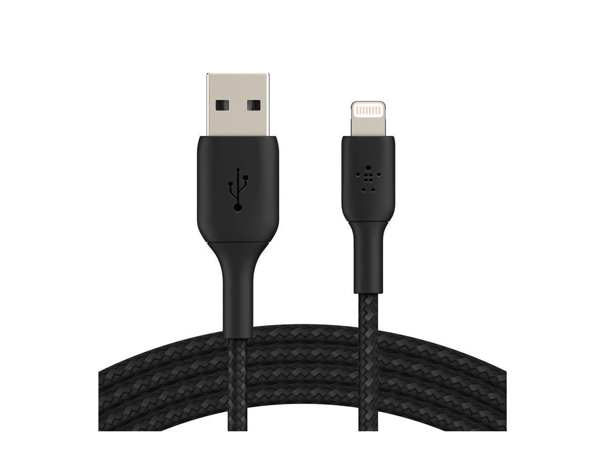 BELKIN BOOST CHARGE USB-A to Lightning Cable Braided 1M Black