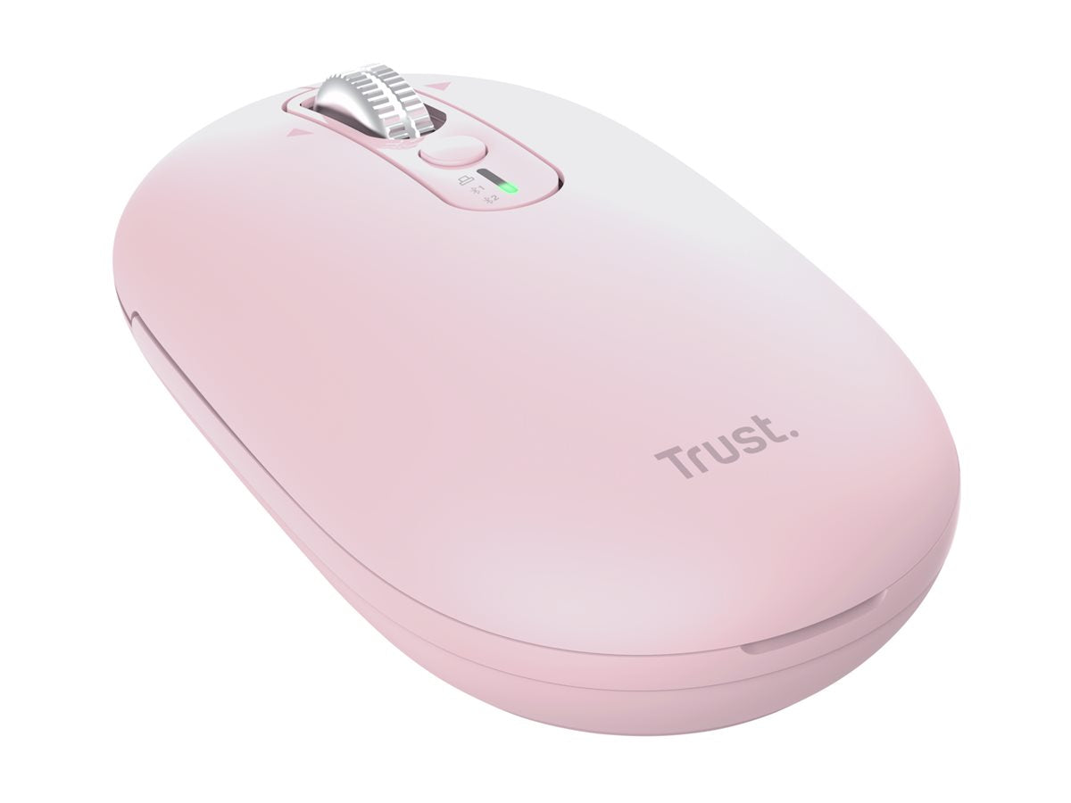 TRUST Souris sans fil SERON hyperscroll multi-connexion rechargeable rose