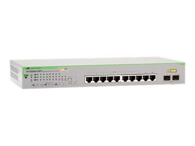 ALLIED 8x port 10/100/1000T POE+ Websmart Switch with 2 unpopulated SFP Slot