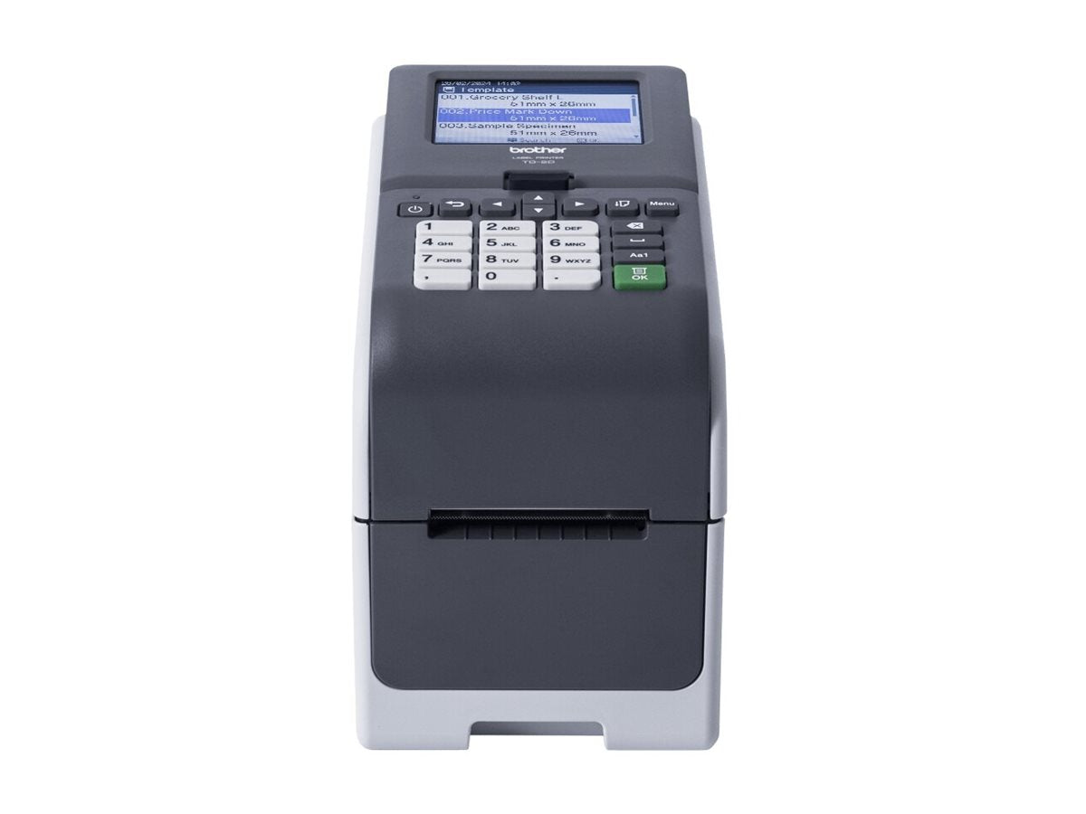 BROTHER 2p label printer USB connection 203dpi Ethernet Battery Possible touch screen