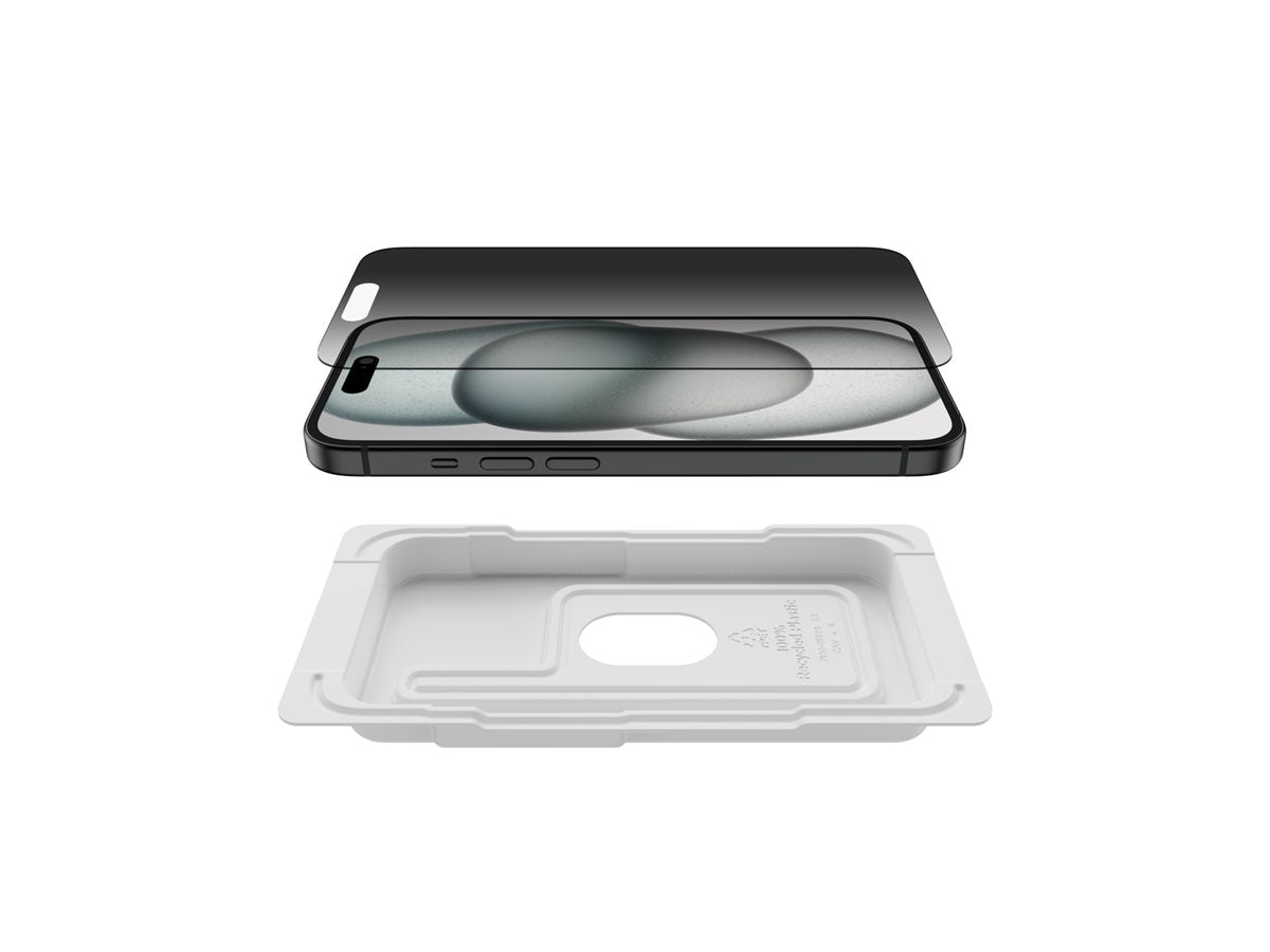 BELKIN ScreenForce Pro TemperedGlass Privacy AM Screen Protection for iPhone 15/14 Pro