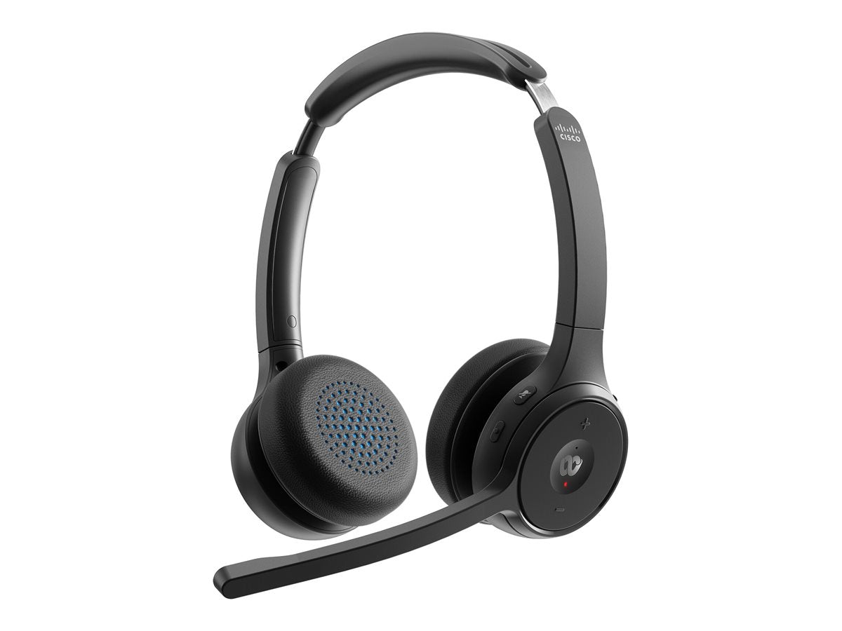 CISCO 722 Wireless Dual On-ear Headset USB-A Bundle-Carbon Black