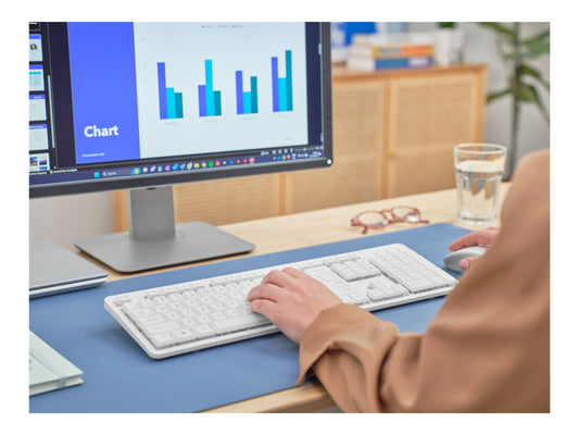 TRUST Pack clavier & souris sans fil ODY II silencieux - blanc (FR)