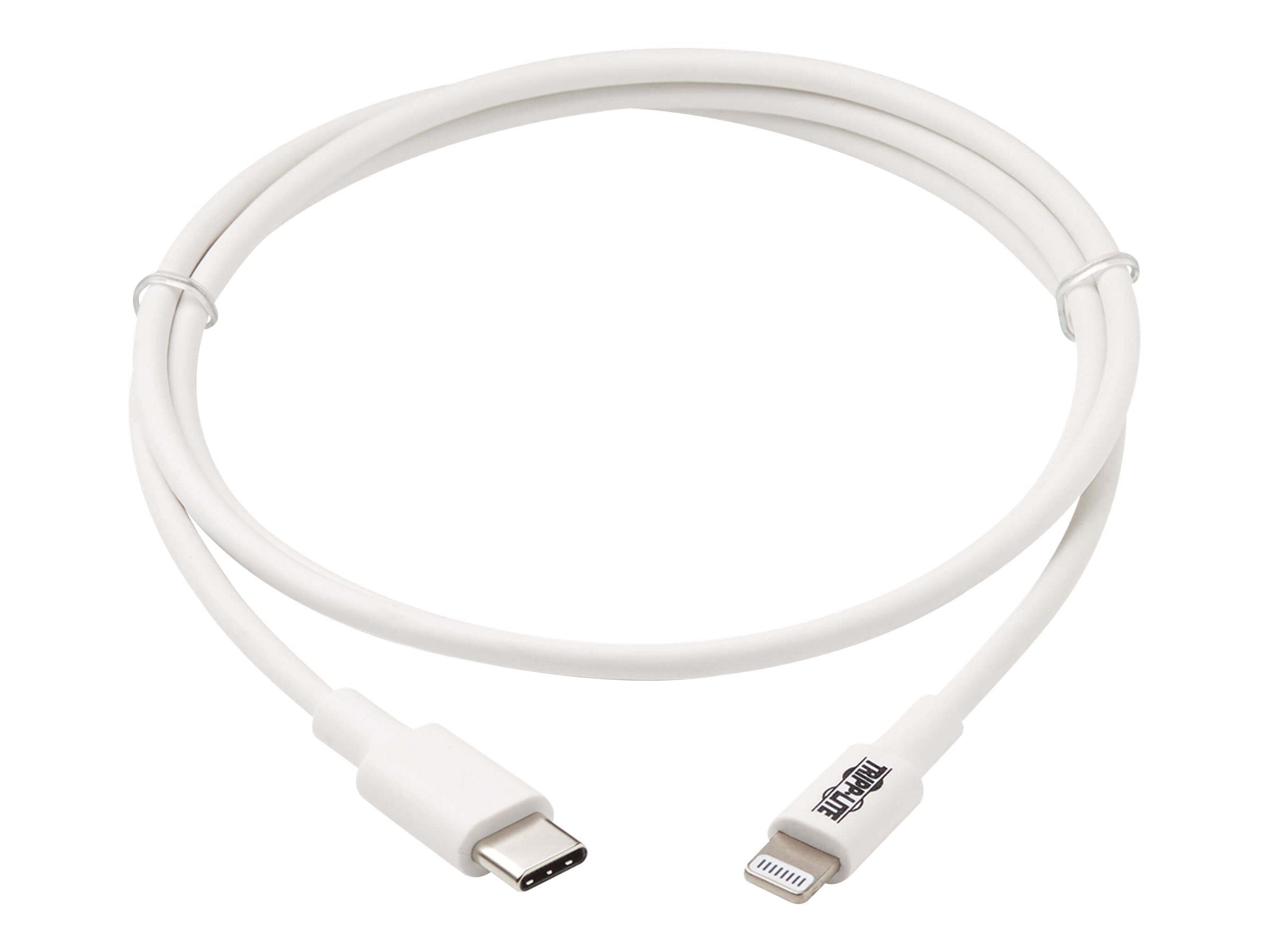 EATON TRIPPLITE USB-C to Lightning Sync/Charge Cable M/M MFi Certified USB cable 24 pin USB-CM to LightningM USB 2.0 20V 3A 90cm