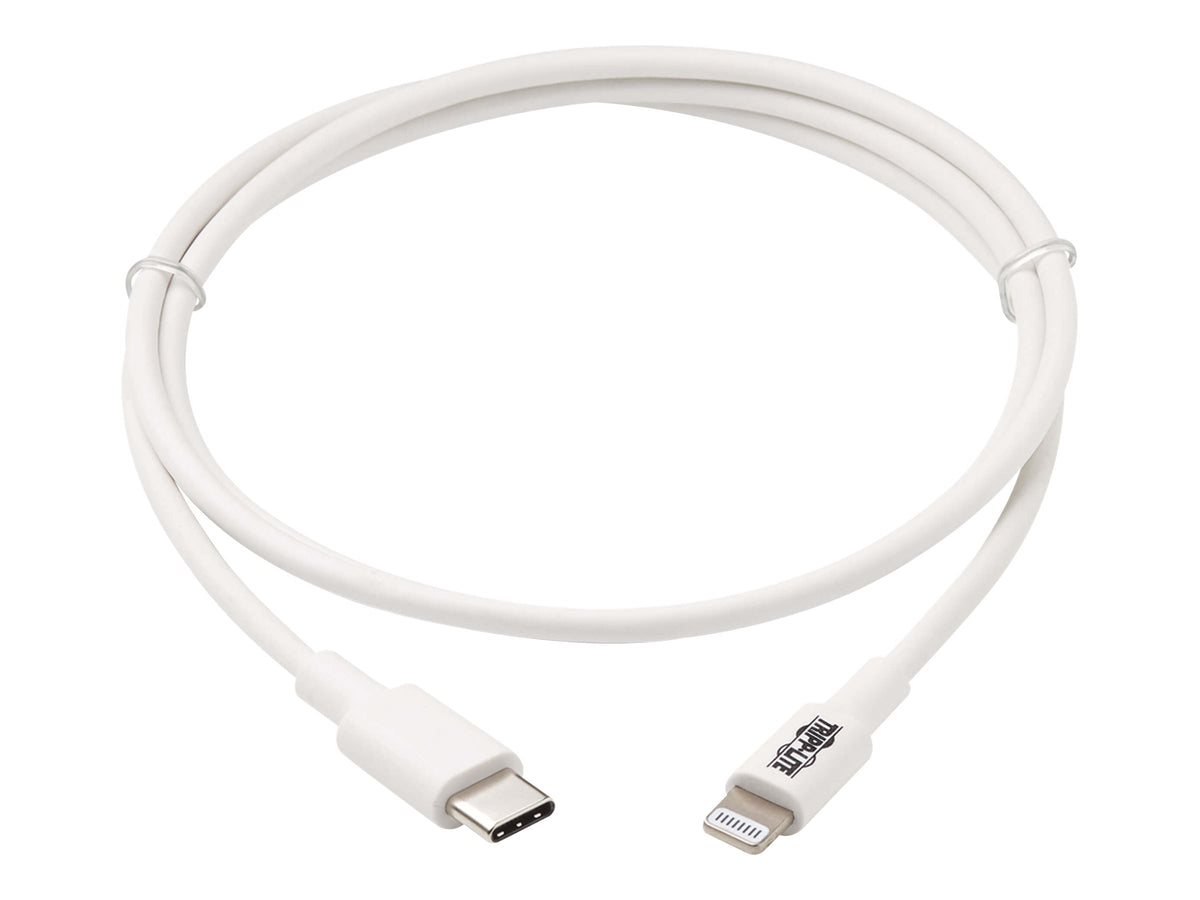 EATON TRIPPLITE USB-C to Lightning Sync/Charge Cable M/M MFi Certified USB cable 24 pin USB-CM to LightningM USB 2.0 20V 3A 90cm
