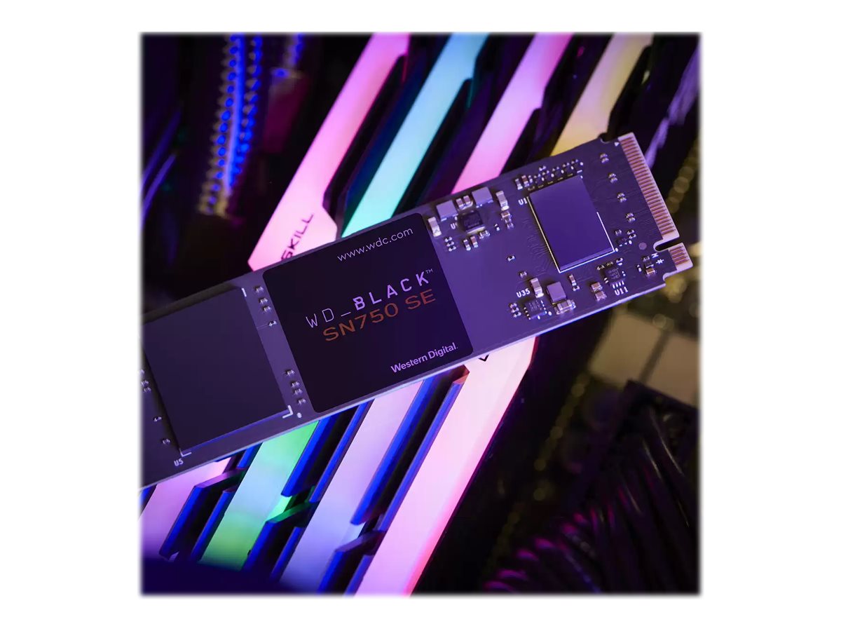 WD Black SSD SN750 SE Gaming NVMe 1To PCIe Gen4 compatible with PCIe Gen3 M.2 High-Performance NVMe SSD internal single-packed