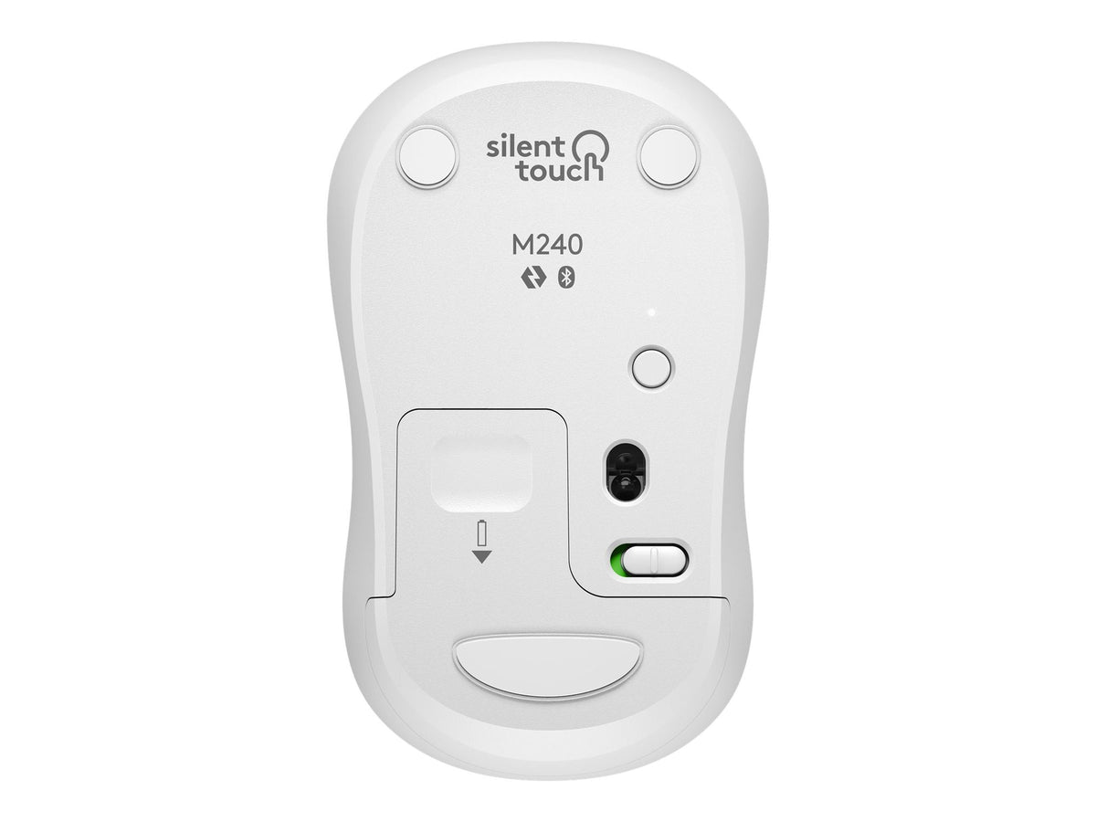 LOGITECH M240 Silent Mouse right and left-handed optical 3 buttons wireless Bluetooth off-white