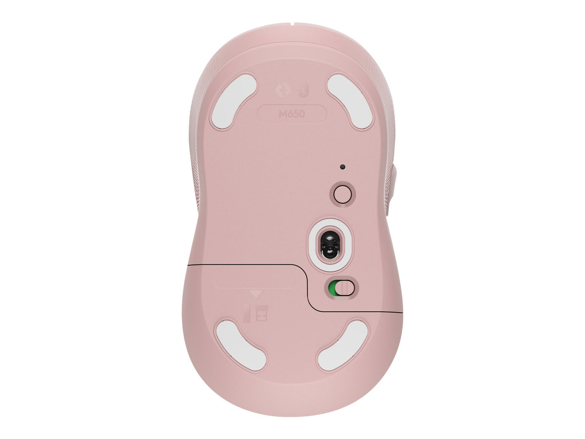 LOGITECH Signature M650 Mouse optical 5 buttons wireless Bluetooth 2.4 GHz Bolt USB receiver rose