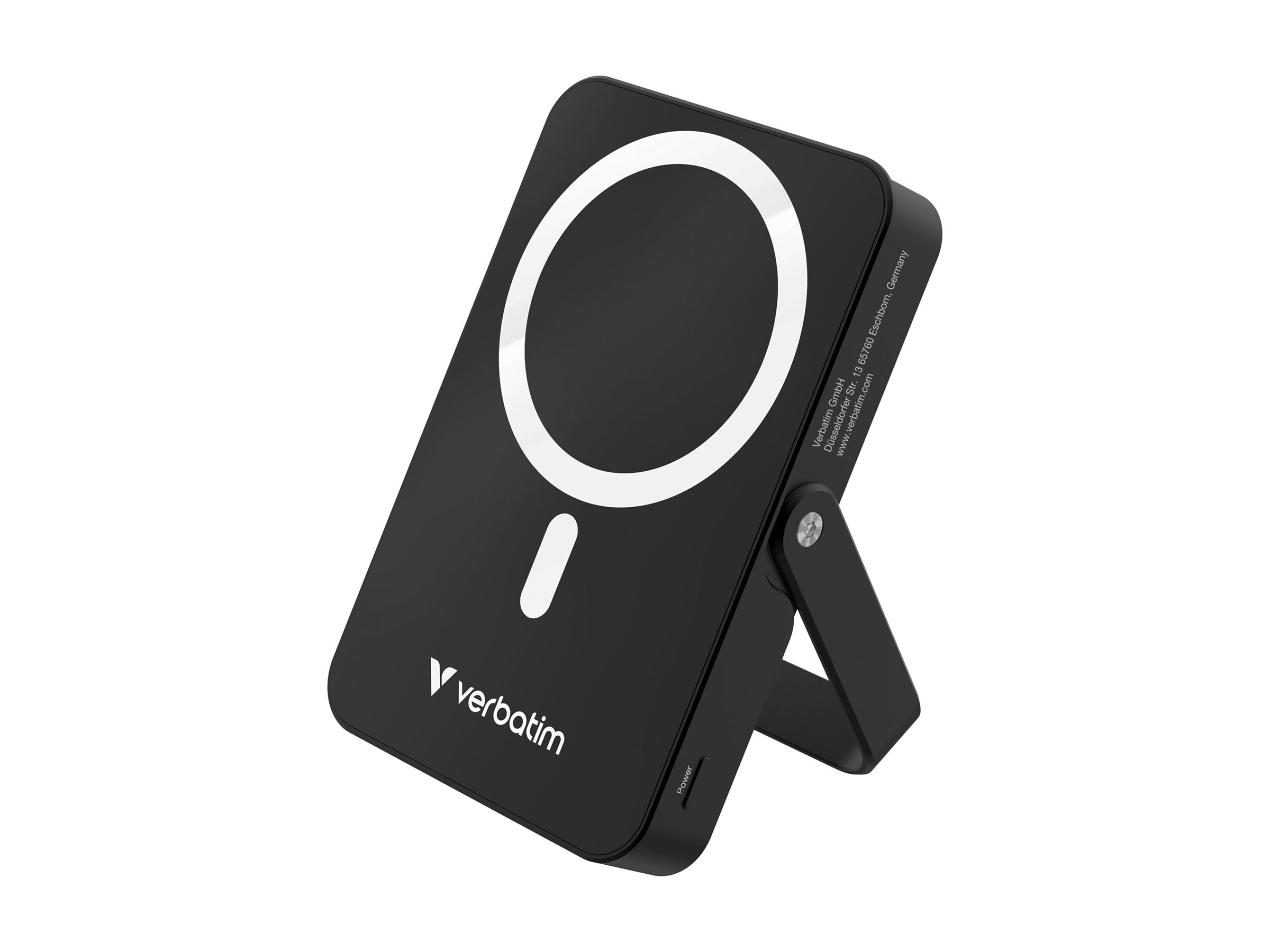 VERBATIM CHARGE N GO POWER BANK WITH STAND MAGNETIC WIRELESS 10000MAH - BLACK WCF (P)