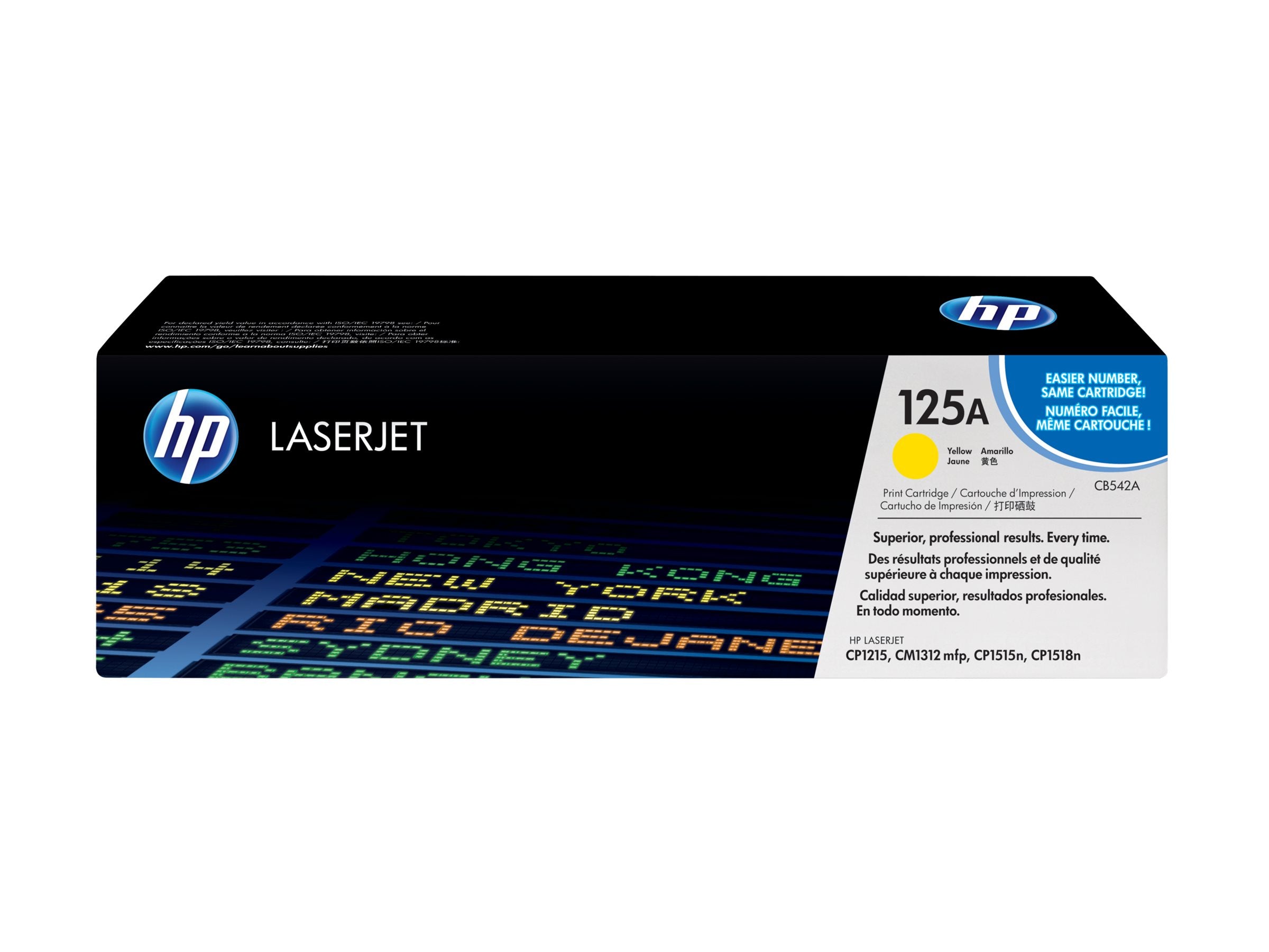 HP 125A original Colour LaserJet Toner cartridge CB542A yellow standard capacity 1.400 pages 1-pack
