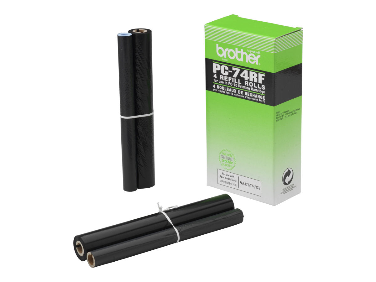 BROTHER PC-74RF recharge ruban noir 144 pages pack de 4