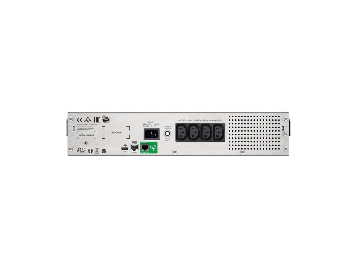 APC Smart-UPS C SMC1500I-2UC UPS Rack AC 220/230/240V 900Watt 1500VA RS-232 USB output connectors 4 2U BK with APC SmartConnect