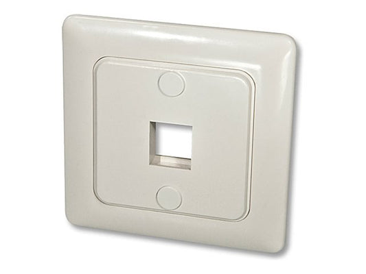 LINDY Face Plate DE for 1 Keystone Face plate with cover 80x80
