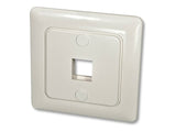 LINDY Face Plate DE for 1 Keystone Face plate with cover 80x80