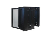 EATON TRIPPLITE 18U Wall Mount Rack Enclosure Server Cabinet Hinged w/ Door & Sides Rack cabinet wall mountable Black 18U 19
