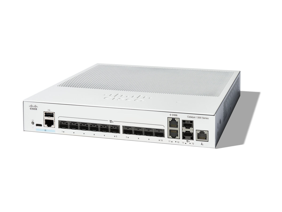 CISCO Catalyst 1300 12-Port Switch 10 x 10GE SFP+ 2 x 10GE Shared Uplinks