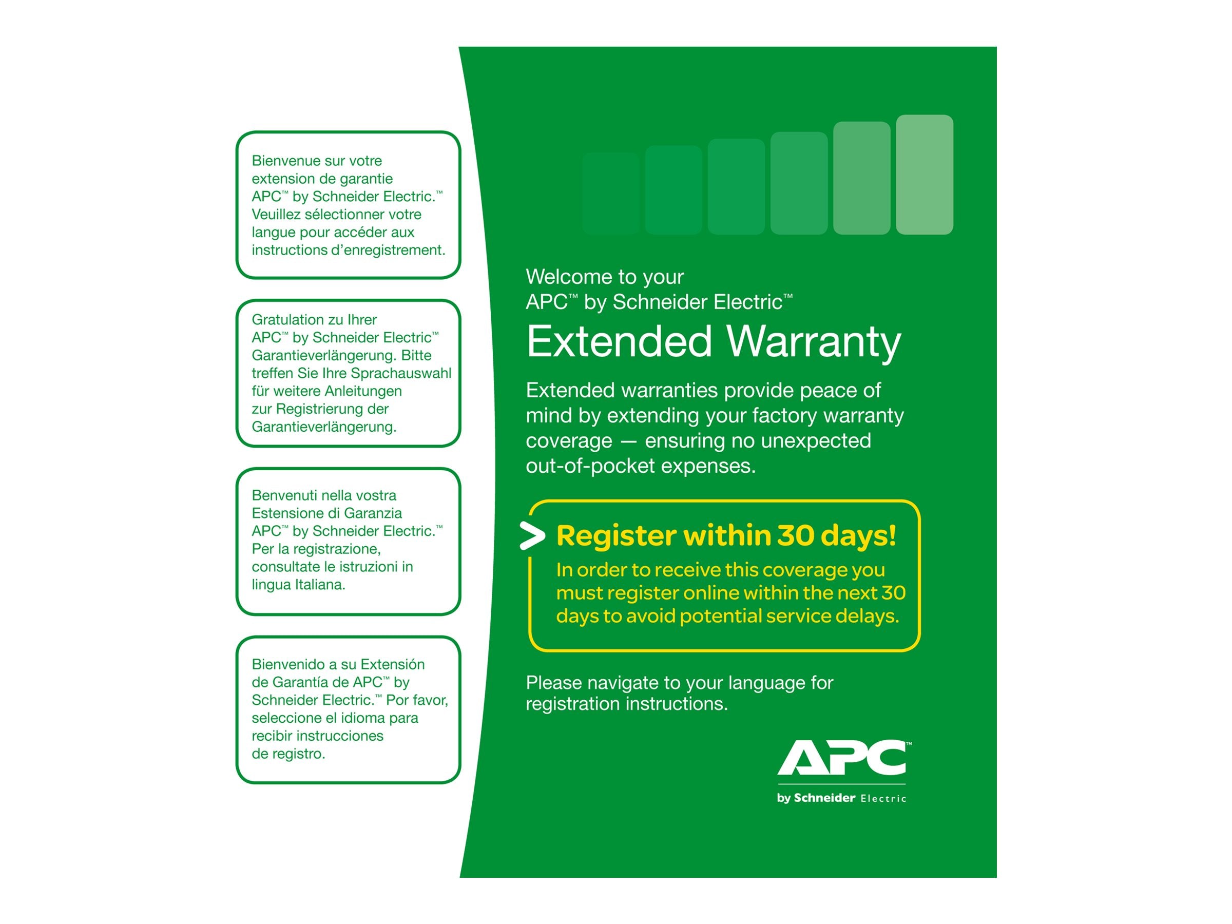 APC 3 YEARS EXTENDED WARRANTY SERVICE PACK BOITE