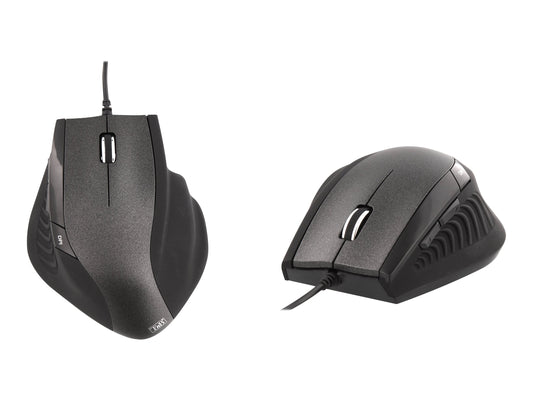 TNB ERGO Line Wired Ergonomic Mouse Black Optimized Design For Comfortable Use