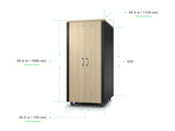 APC NetShelter Soundproof Server Rack 32U 230V 1666H x 750W x 1134D mm Maple