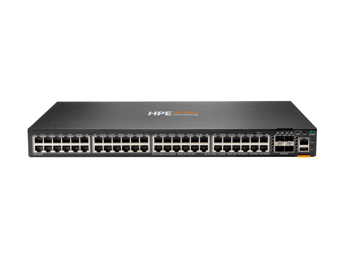 HPE Aruba 6300F 48-port 1GbE and 4-port SFP56 Switch