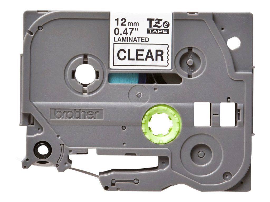 Tape/12mm black on clear f P-Touch TZE