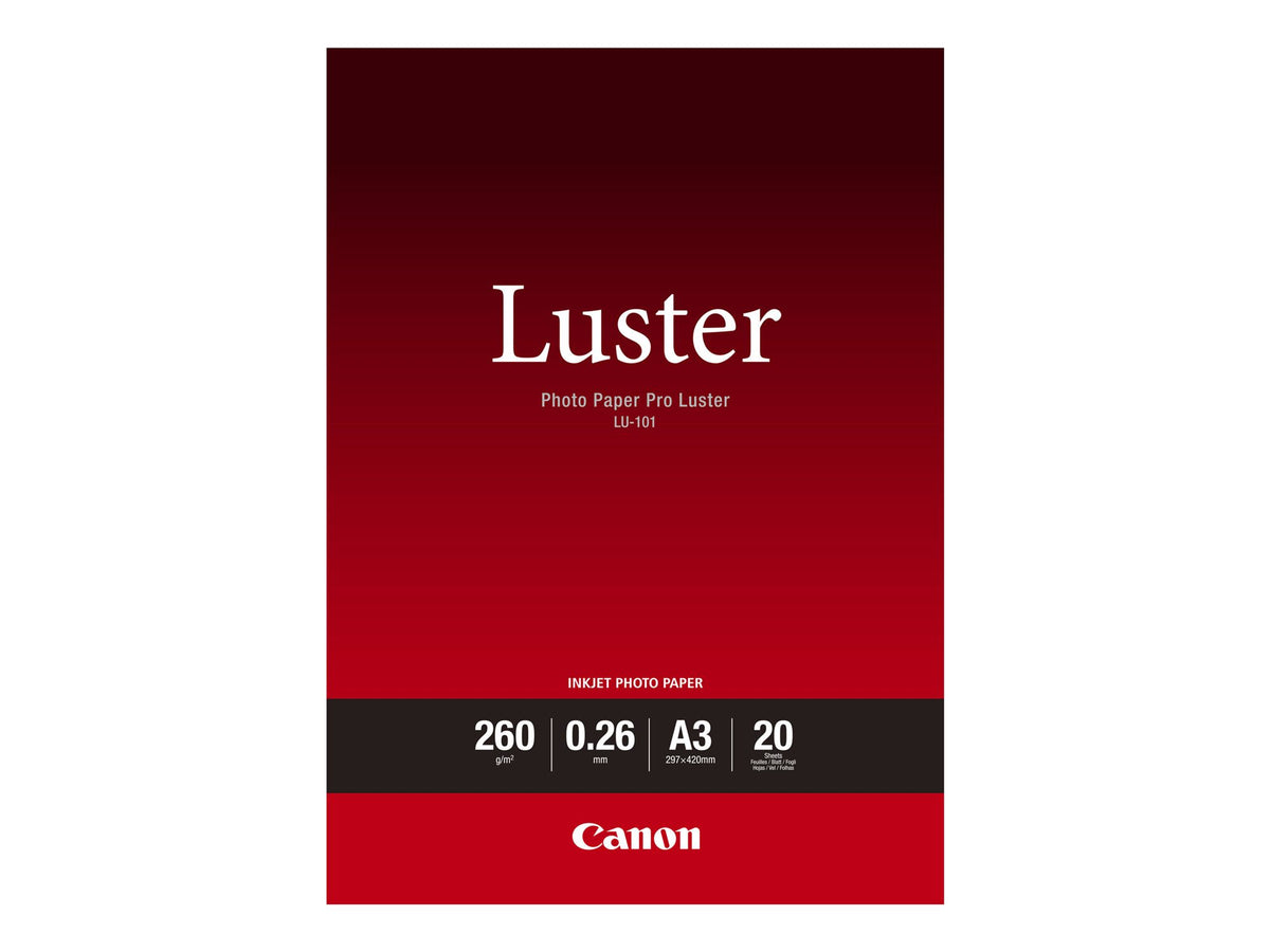 CANON 260G/M2 A3 20 feuilles pack de 1 luster paper