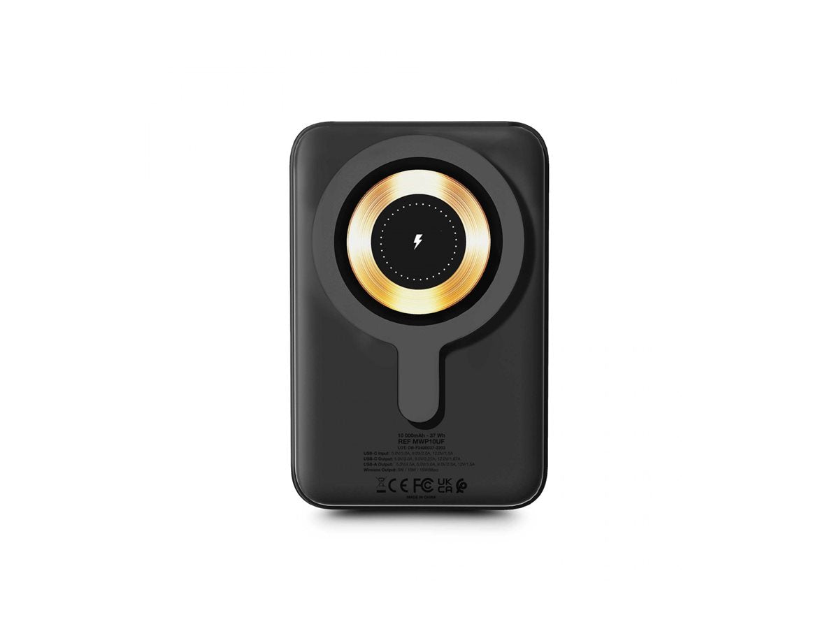 URBAN FACTORY MAGNEE POWER Wireless Magnetic Universal Powerbank 10.000mAh - Charcoal Black