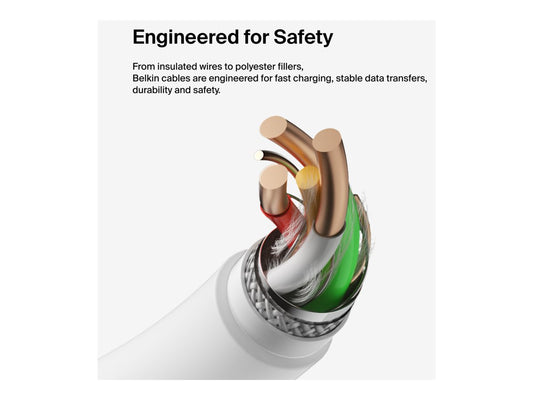 BELKIN BOOST CHARGE USB-C to USB-C 2.0 Cable PVC 2M White