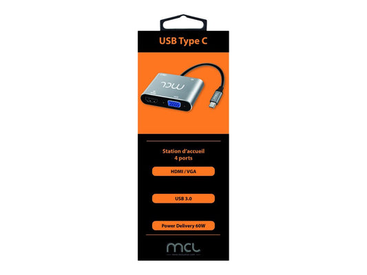 MCL Docking station Type C to HDMI VGA USB Power Delivery