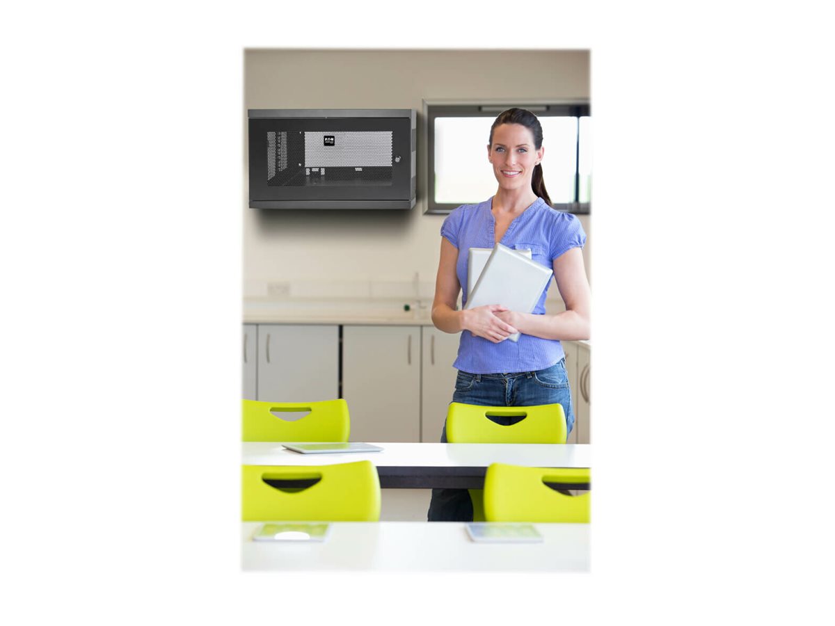 EATON TRIPPLITE 9U Wall Mount Rack Enclosure Server Cabinet w/ Door & Side Panels Rack cabinet wall mountable Black 9U 19
