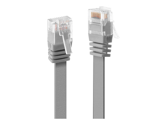 LINDY Cat.6 Flat Patch Cable Grey 0.3m Without Shielding