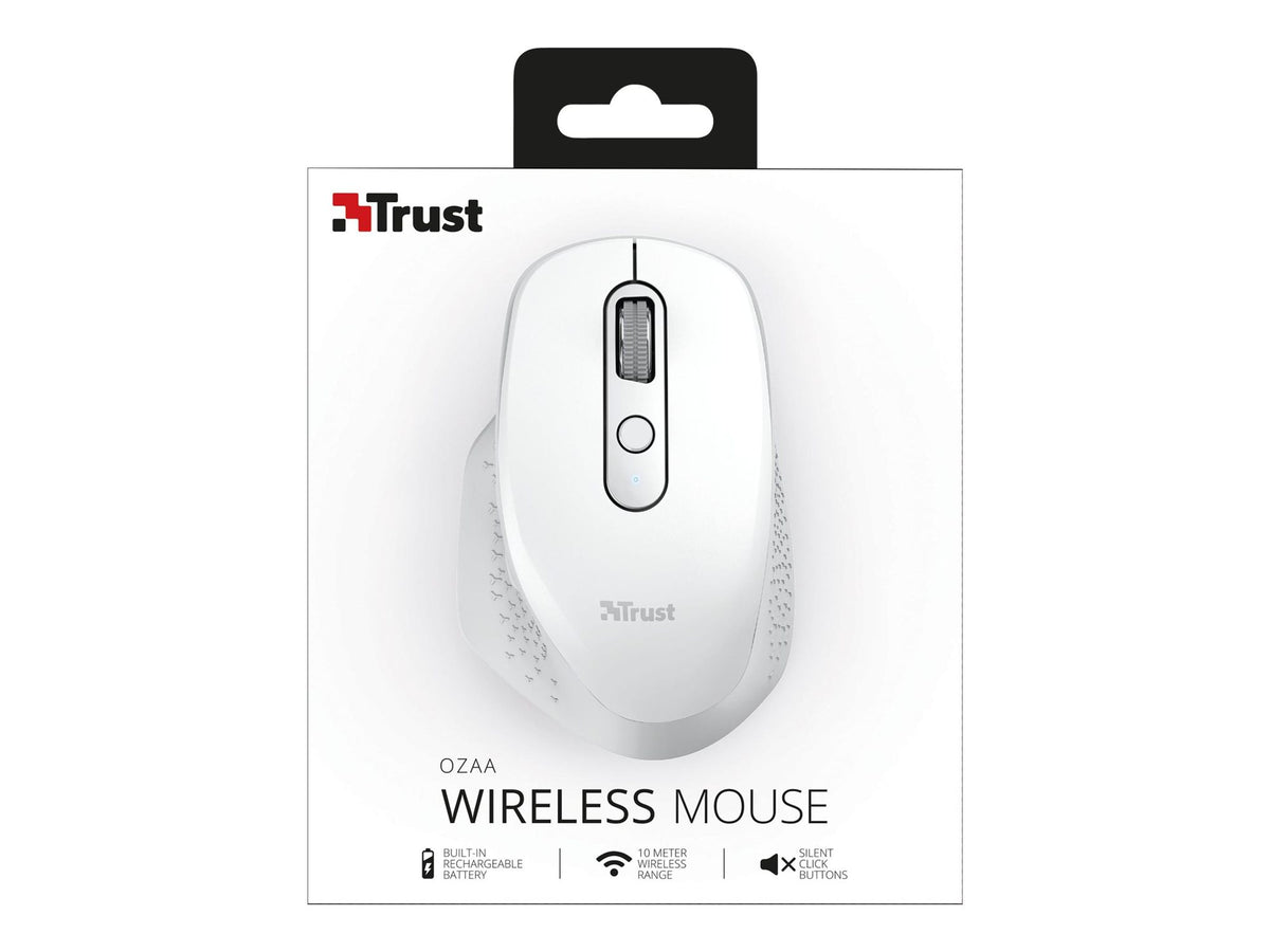 TRUST Souris sans fil OZAA Compact multi-connexion - Blanche