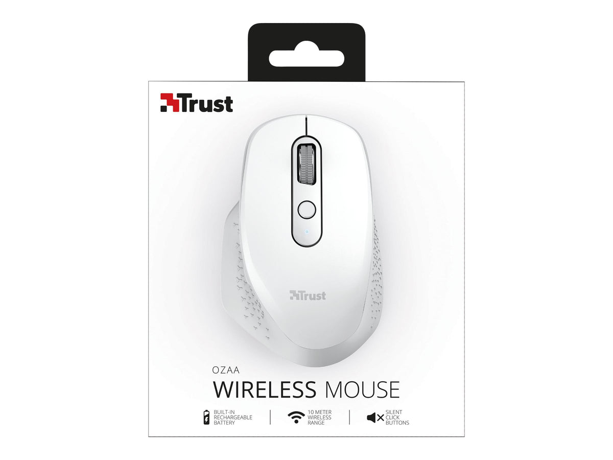 TRUST Souris sans fil OZAA Compact multi-connexion - Blanche
