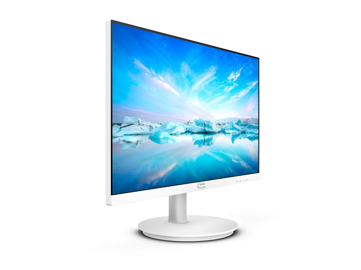PHILIPS 241V8AW/00  Écran LED - 24" 1920 x 1080 Full HD (1080p) @ 75 Hz - IPS - 250 cd/m² - 1000:1 - 4 ms - HDMI, VGA - HP blanc