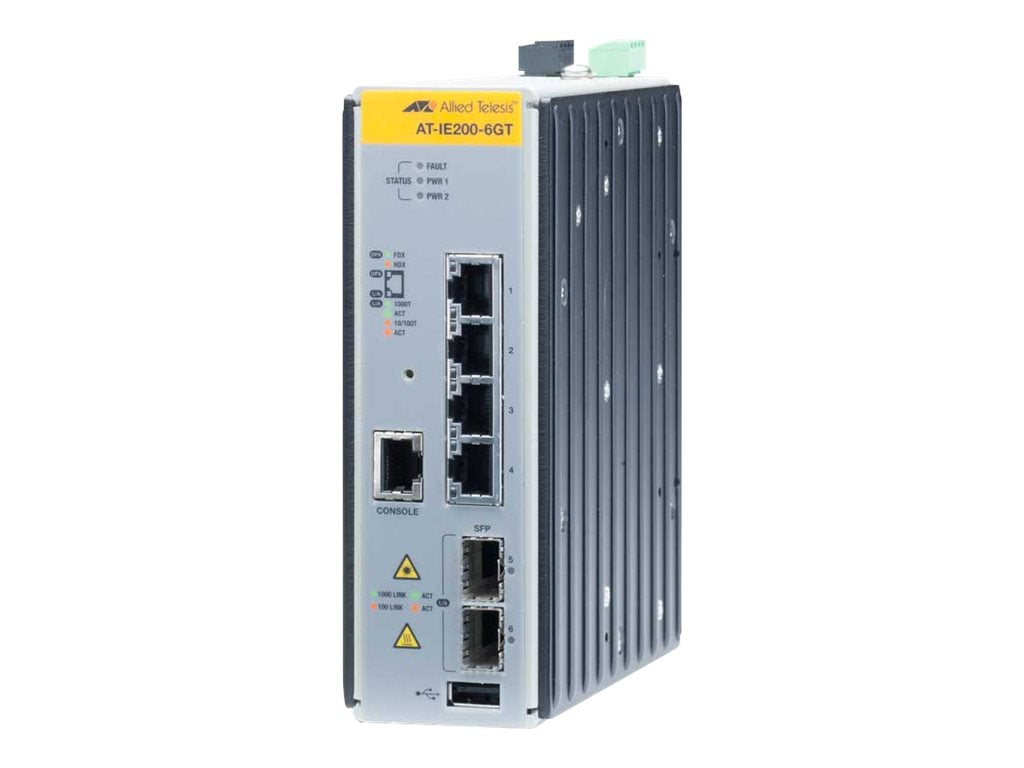 ALLIED TELESIS AT-IE200-6GT-80 Switch industriel Niv.2 4P Gigabit & 2 SFP