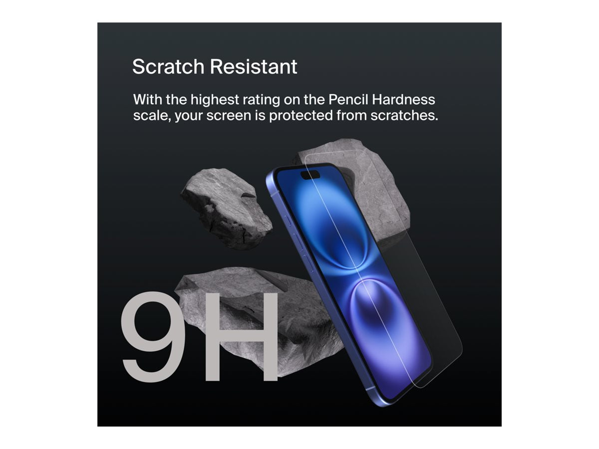 BELKIN ScreenForce Pro UltraGlass2 AM Screen Protector - iPhone 16/15/14 Pro