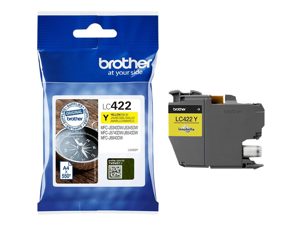 BROTHER LC422Y Ink Cartridge For BH19M/B Compatible with MFC-J5340DW MFC-J5740DW MFC-J6540DW MFC-J6940DW 550 pages