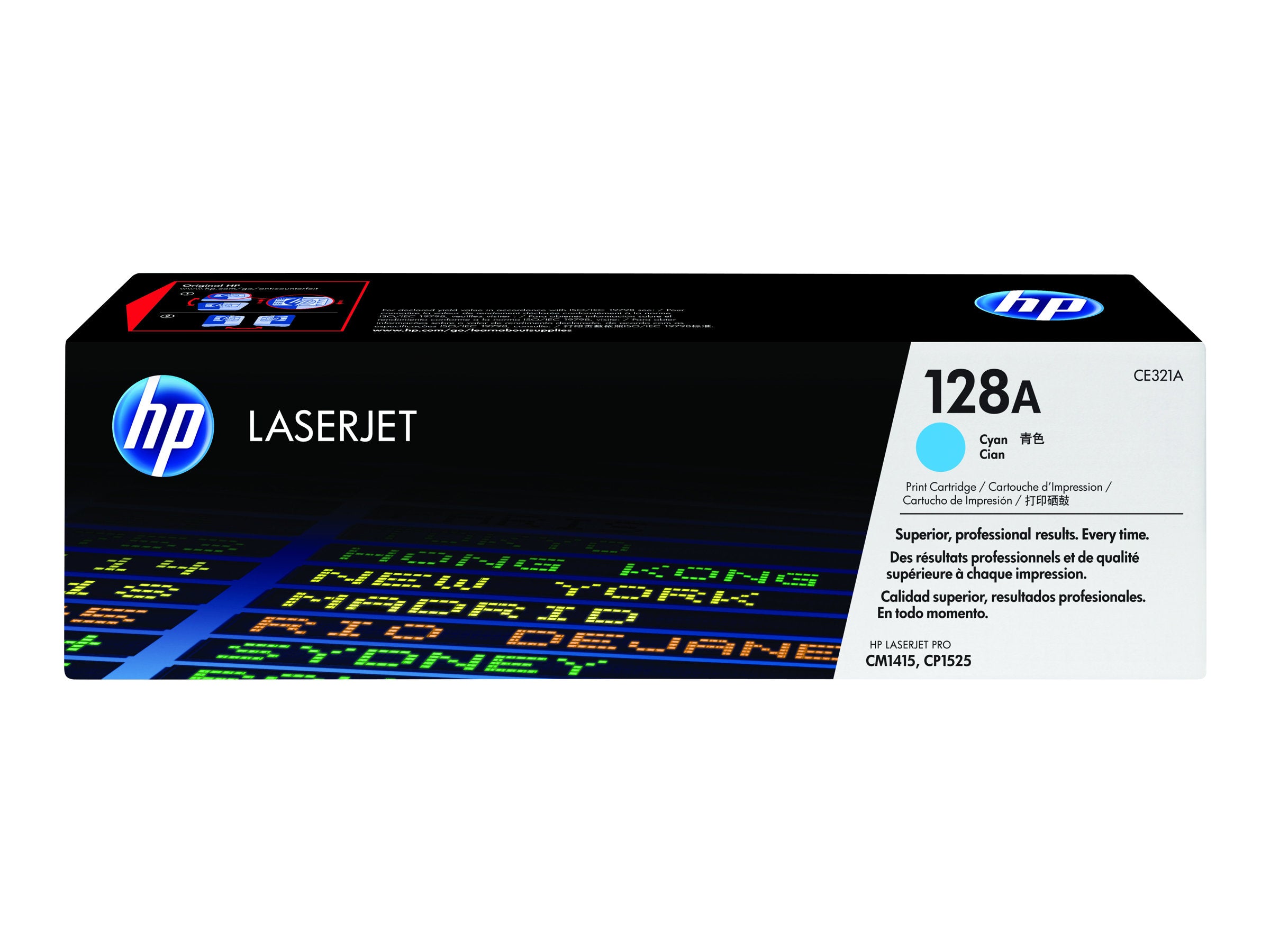 HP 128A original LaserJet Toner cartridge CE321A cyan standard capacity 1.300 pages 1-pack